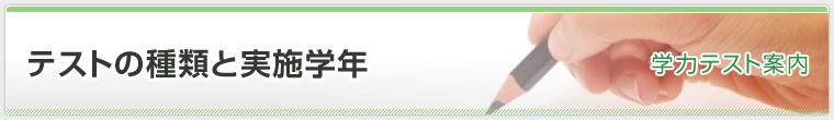 テストの種類と実施学年