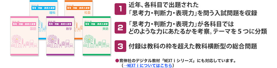 思考・判断・表現力演習を問う入試問題を収録