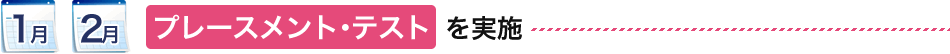 2月 3月：プレースメント・テストを実施