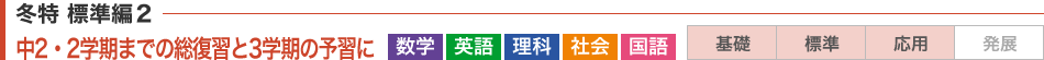 中2・2学期までの総復習と3学期の予習に